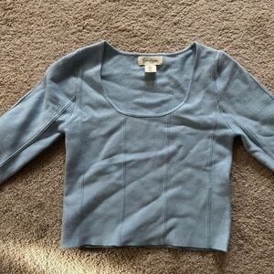 Jessica Simpson Blue Scoop Neck Sweater